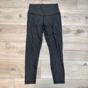 Lululemon Grey and Black Leggings, Size 6